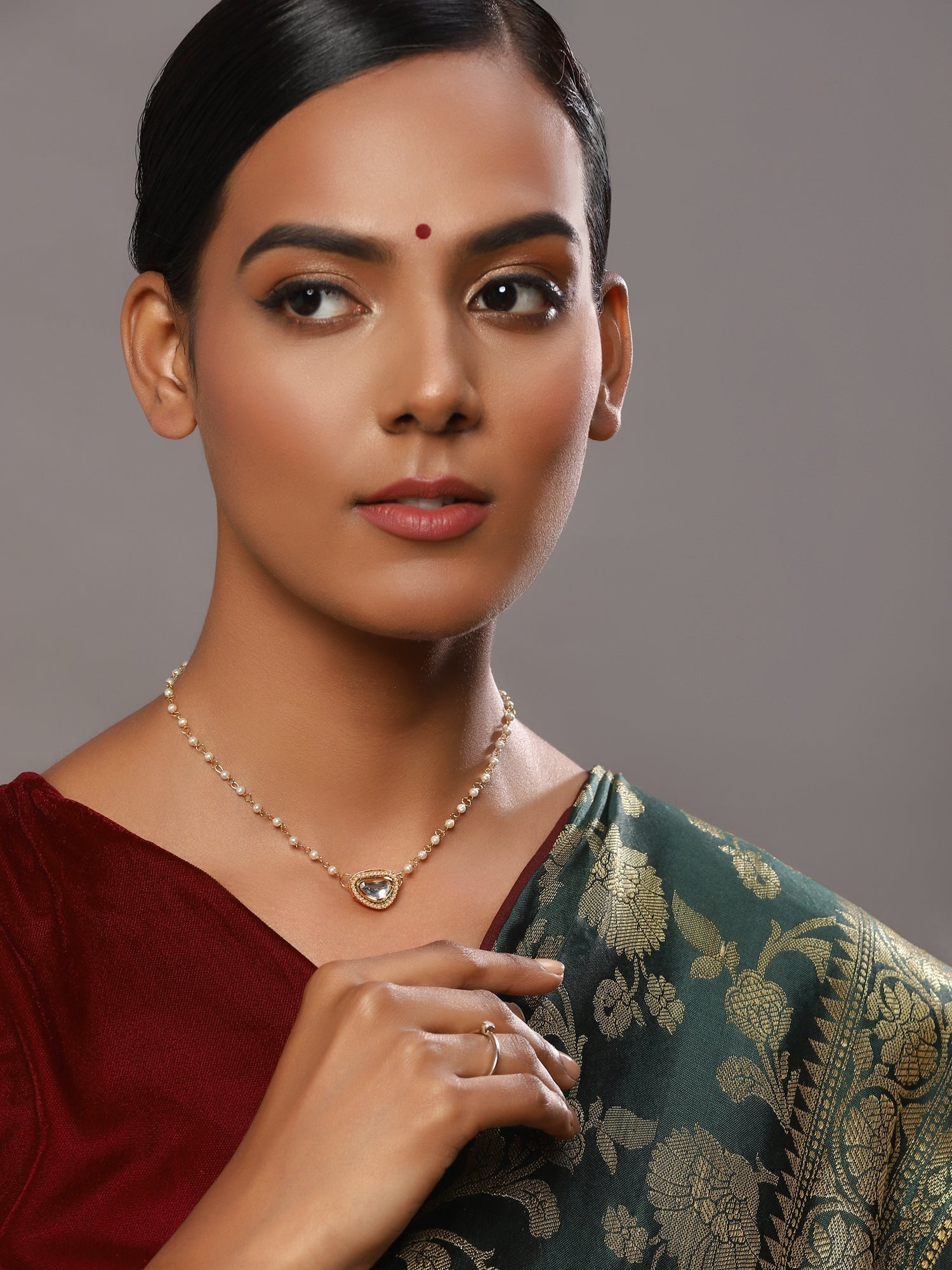 Gold-Polished White Brass Chain - Ruby Raang | Swadesiicart