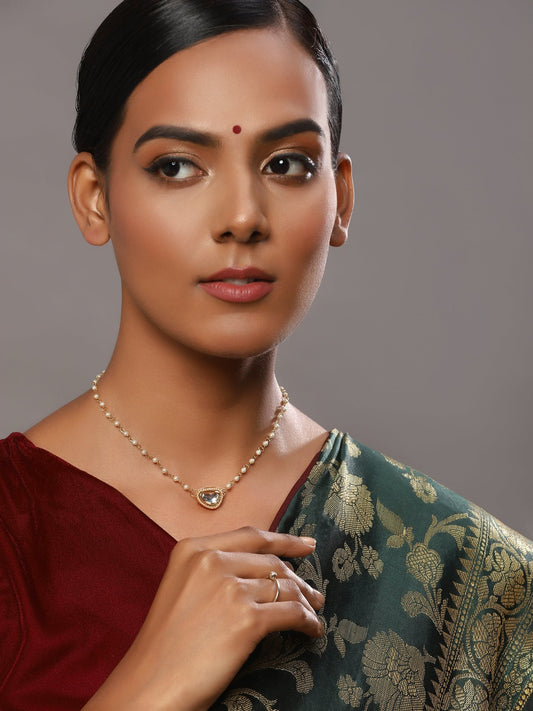 Gold-Polished White Brass Chain - Ruby Raang | Swadesiicart