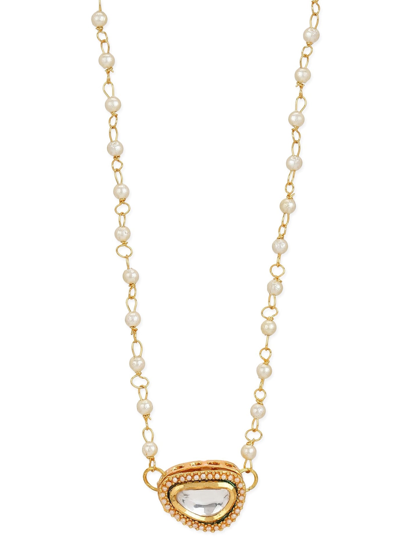 Gold-Polished White Brass Chain - Ruby Raang | Swadesiicart