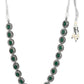 Green Silver-Toned Brass Silver-Plated Necklace - Ruby Raang | Swadesiicart