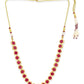 Pink Brass Gold-Polished Necklace - Ruby Raang | Swadesiicart