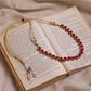 Pink Brass Gold-Polished Necklace - Ruby Raang | Swadesiicart