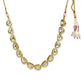 White Brass Gold-Polished Necklace - Ruby Raang | Swadesiicart
