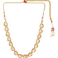 White Brass Gold-Polished Necklace - Ruby Raang | Swadesiicart