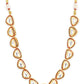 Women's Gold-Polished Kundan Studded Necklace - Ruby Raang | Swadesiicart