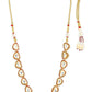 Women's Gold-Polished Kundan Studded Necklace - Ruby Raang | Swadesiicart