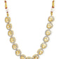 Women's Gold-Polished Kundan Studded Necklace - Ruby Raang | Swadesiicart