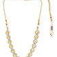 Women's Gold-Polished Kundan Studded Necklace - Ruby Raang | Swadesiicart