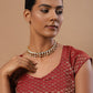 Gold-Toned White Brass Gold-Polished Handcrafted Necklace - Ruby Raang | Swadesiicart