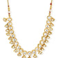 Gold-Toned White Brass Gold-Polished Handcrafted Necklace - Ruby Raang | Swadesiicart