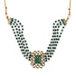Gold-Polished Green Choker Necklace - Ruby Raang | Swadesiicart