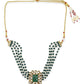 Gold-Polished Green Choker Necklace - Ruby Raang | Swadesiicart