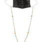 Gold-Polished Multicolored Beaded Mask Chain - Ruby Raang | Swadesiicart