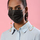 Gold-Polished Multicolored Beaded Mask Chain - Ruby Raang | Swadesiicart