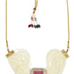 Gold-Polished White Pink Kundan Studded Beaded Brass Choker Necklace - Ruby Raang | Swadesiicart