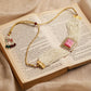 Gold-Polished White Pink Kundan Studded Beaded Brass Choker Necklace - Ruby Raang | Swadesiicart