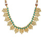 Gold-Toned Blue Brass Gold-Polished Necklace - Ruby Raang | Swadesiicart