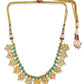 Gold-Toned Blue Brass Gold-Polished Necklace - Ruby Raang | Swadesiicart