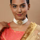 Gold-Toned Gold-Toned Brass Gold-Polished Handcrafted Necklace - Ruby Raang | Swadesiicart