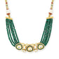 Gold-Polished Green Layered Necklace - Ruby Raang | Swadesiicart