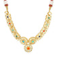 Gold-Polished White Studded Necklace - Ruby Raang | Swadesiicart