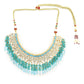 Women's Gold-Polished Kundan Studded Necklace - Ruby Raang | Swadesiicart