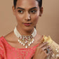 White Brass Gold-Polished Necklace - Ruby Raang | Swadesiicart