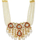 White Brass Gold-Polished Necklace - Ruby Raang | Swadesiicart