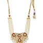 White Brass Gold-Polished Necklace - Ruby Raang | Swadesiicart