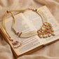 White Brass Gold-Polished Necklace - Ruby Raang | Swadesiicart