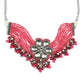Pink Brass Silver-Plated Necklace - Ruby Raang | Swadesiicart