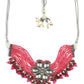 Pink Brass Silver-Plated Necklace - Ruby Raang | Swadesiicart