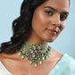 Silver-Plated Green Kundan Brass Necklace - Ruby Raang | Swadesiicart
