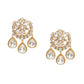 Chand Kundan Earrings with Teardrops - Ruby Raang - Swadesiicart