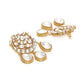 Chand Kundan Earrings with Teardrops - Ruby Raang - Swadesiicart