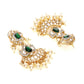 Dangler Kundan Earrings with Pearls - Ruby Raang - Swadesiicart