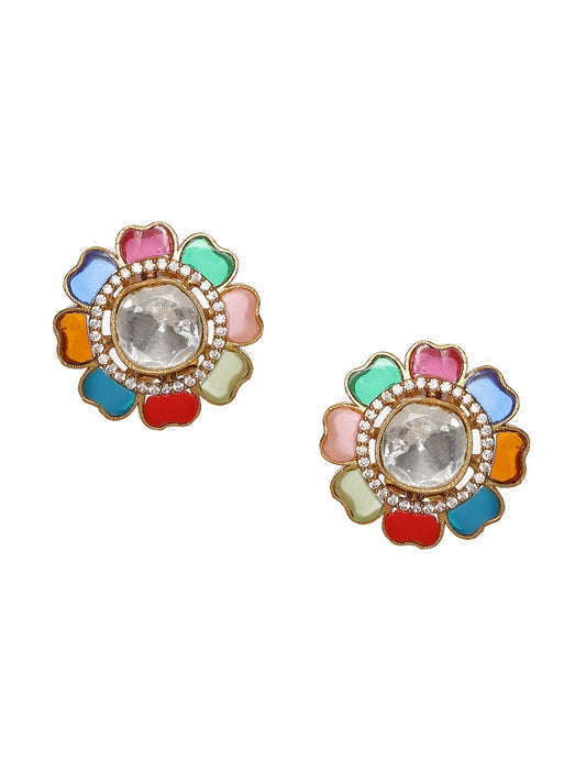 Round Multi Studs - Ruby Raang - Swadesiicart