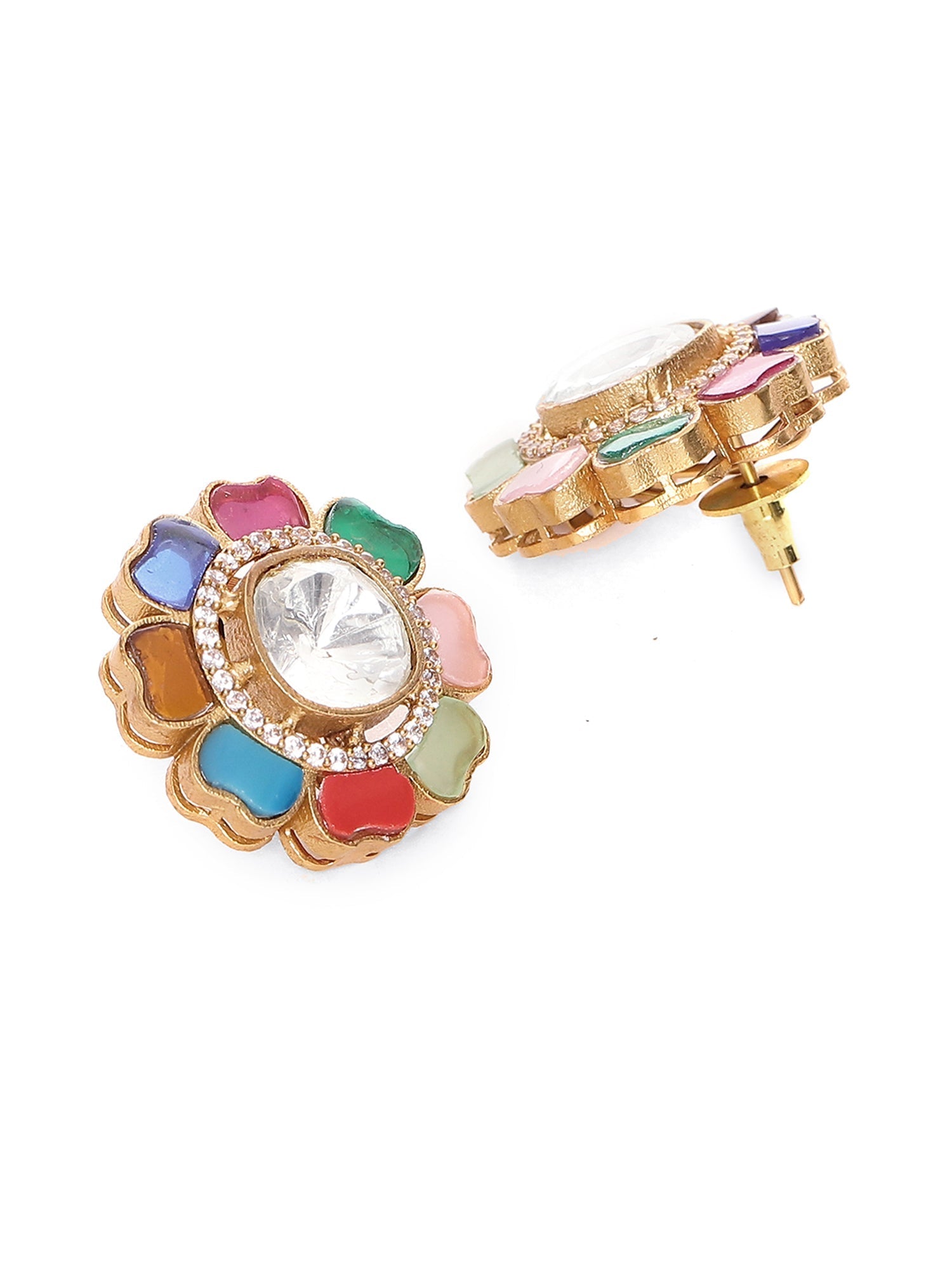 Round Multi Studs - Ruby Raang - Swadesiicart