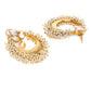 Chand and Teardrop Pearl Earrings - Ruby Raang | Swadesiicart