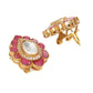 Teardrop Maroon Studs - Ruby Raang - Swadesiicart