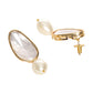 Long Kundan Stud with Pearl Drop - Ruby Raang | Swadesiicart