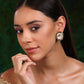 Meenakari Oversized Green Meenakari Studs - Ruby Raang - Swadesiicart