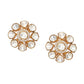 Oversized Kundan Studs - Ruby Raang - Swadesiicart