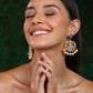 Kundan Chand Earrings - Ruby Raang - Swadesiicart