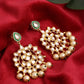 Kundan Chand Earrings - Ruby Raang - Swadesiicart