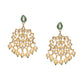 Kundan Chand Earrings - Ruby Raang - Swadesiicart