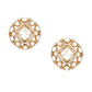 Kundan oversized Studs - Ruby Raang | Swadesiicart
