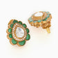 Teardrop Green Studs - Ruby Raang - Swadesiicart