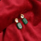 Kundan Studs with Green Stone - Ruby Raang - Swadesiicart