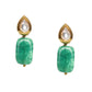 Kundan Studs with Green Stone - Ruby Raang - Swadesiicart